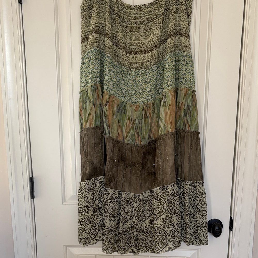 Lane Bryant Earthy Tones Maxi Skirt